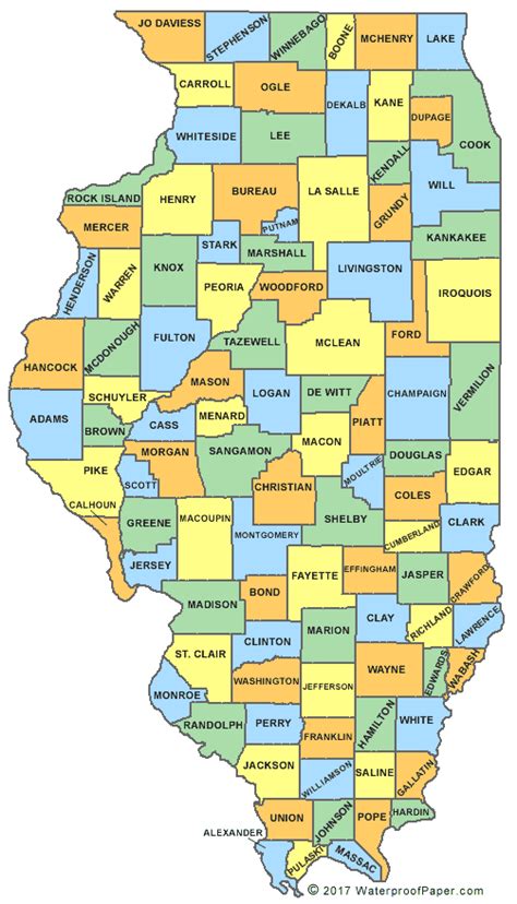 counties in illinois by city|Map of Illinois Counties .